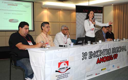 Marcelo Alvarenga (IRTDPJ-SP), Jos Vilson Rossi (IEPTB-SP), Flauzilino Arajo dos Santos (ARISP), Patricia Ferraz (ANOREG/SP), Ubiratan Pereira Guimares (CNB-SP) e Rodrigo Valverde Dinamarco (ARPEN-SP)