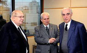 Des. Ruy Camilo, des. Nelson Calandra e Claudio Lembo