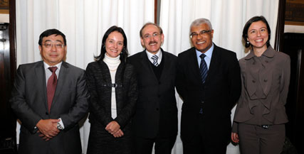 George Takeda, Patricia Ferraz, desembargador Vanderci Álvares, Flauzilino Araújo dos Santos e Jussara Modaneze