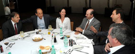Paulo Cesar, o presidente da Fiesp Paulo Skaf, Patricia Ferraz, Paulo Schoueri, Marcelo Lemos e Marcio Giusti