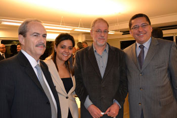 Mateus Brandão Machado, Laura Vissotto, Des. José Renato Nalini, Des. Ivan Sartori e esposa, Sra. Cláudia, e Ubiratan Guimarães